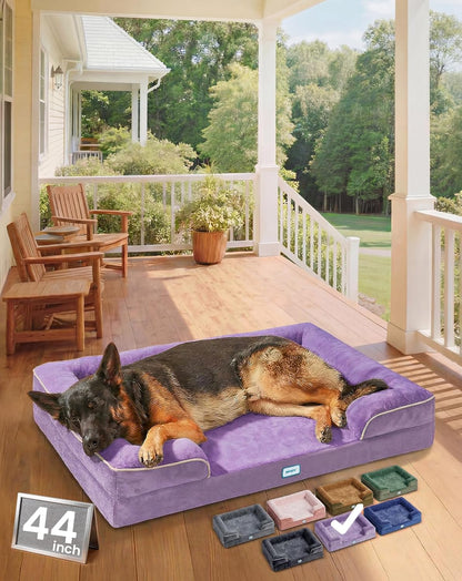 Orthopedic Extra Large Dog Bed Couch, Memory Foam, 44-inch (Gray)