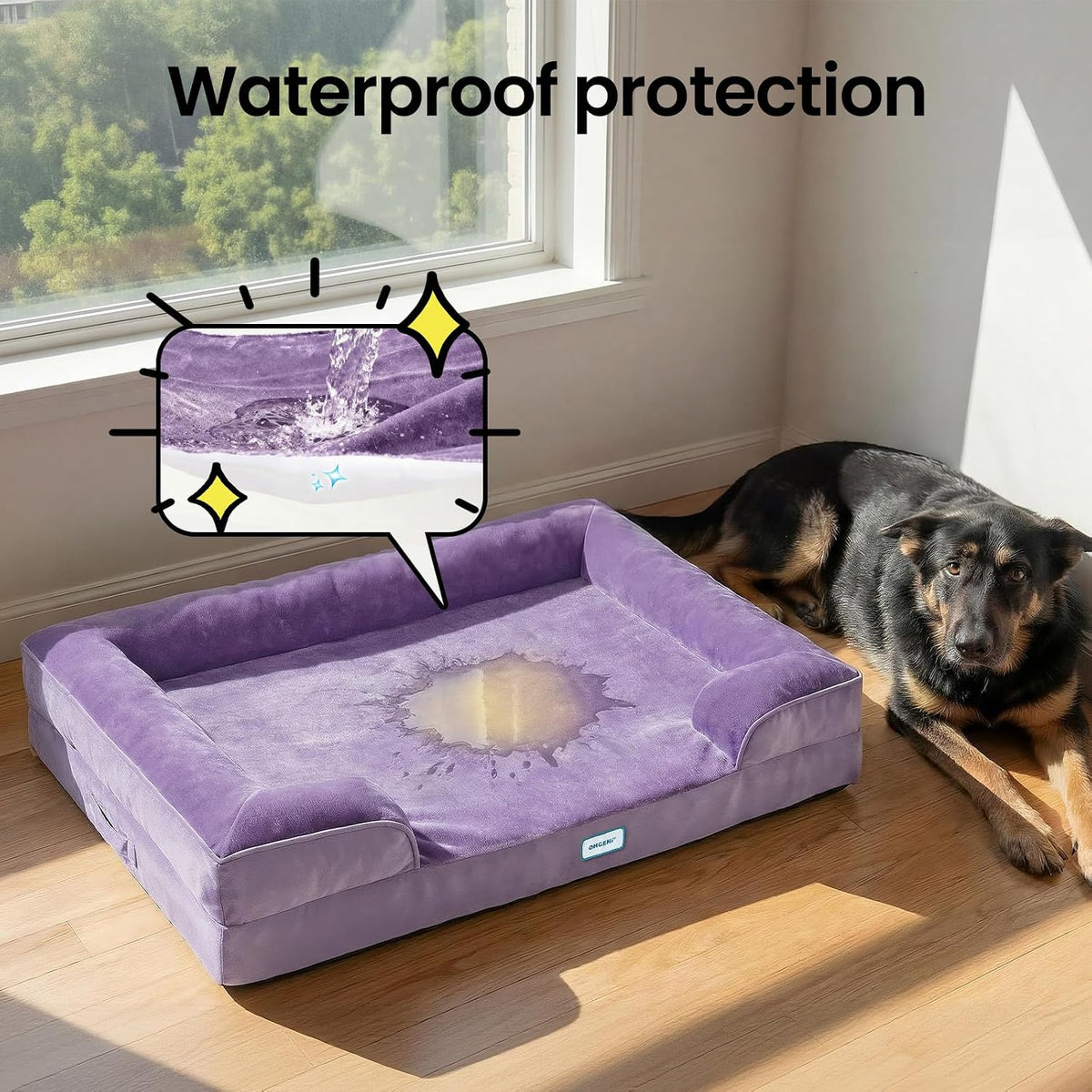 Orthopedic Extra Large Dog Bed Couch, Memory Foam, 44-inch (Gray)