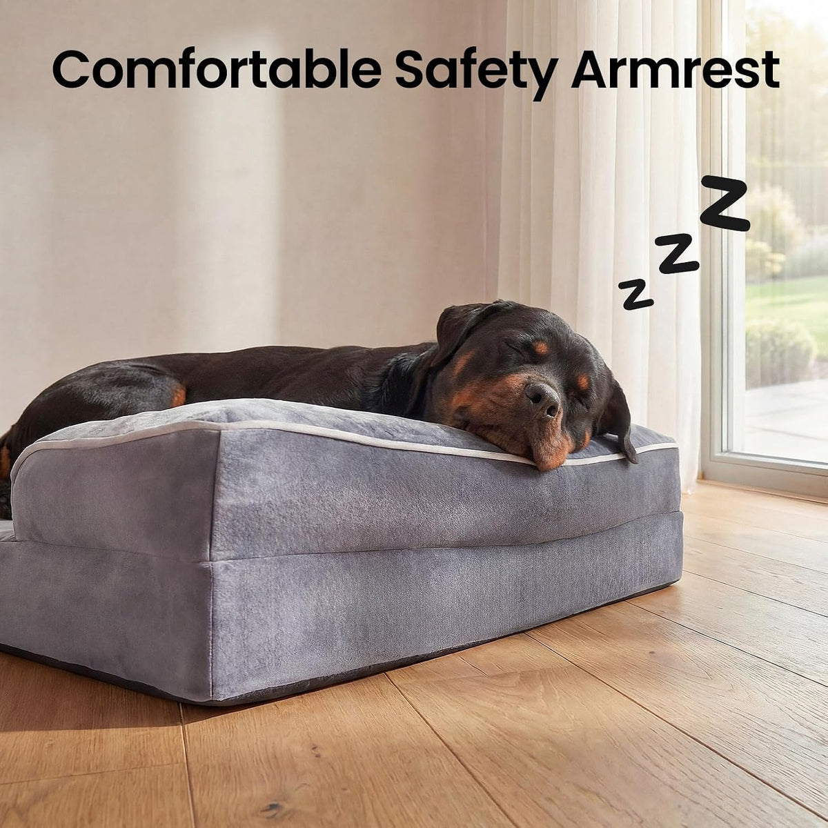 Orthopedic Extra Large Dog Bed Couch, Memory Foam, 44-inch (Gray)