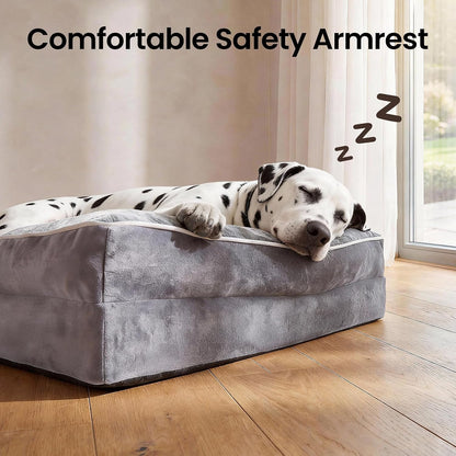 Orthopedic Extra Large Dog Bed Couch, Memory Foam, 44-inch (Gray)