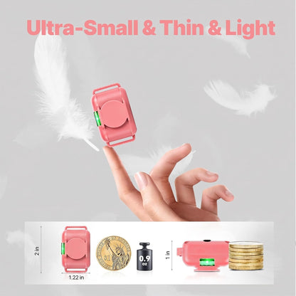 Lightest No Shock Dog Training Collar with 2000ft Remote,Tiniest Vibrating Dog Collar,Vibration Collar for Small Dogs 5-15lbs & Medium Large Dogs, Safe Lock, Beep, Vibrate, No Prongs, Waterproof,Pink