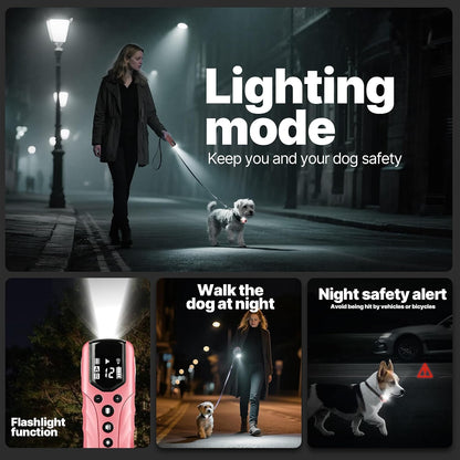 Lightest No Shock Dog Training Collar with 2000ft Remote,Tiniest Vibrating Dog Collar,Vibration Collar for Small Dogs 5-15lbs & Medium Large Dogs, Safe Lock, Beep, Vibrate, No Prongs, Waterproof,Pink