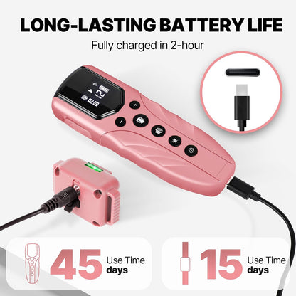 Lightest No Shock Dog Training Collar with 2000ft Remote,Tiniest Vibrating Dog Collar,Vibration Collar for Small Dogs 5-15lbs & Medium Large Dogs, Safe Lock, Beep, Vibrate, No Prongs, Waterproof,Pink