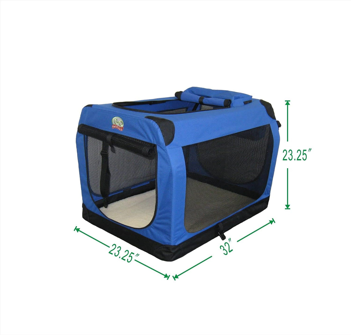 32" Soft Collapsible Dog Crate, Portable Pet Carrier, Thick Padded Pet Travel Crate for Indoor & Outdoor, Foldable Kennel Cage with Durable Mesh Windows, Brown
