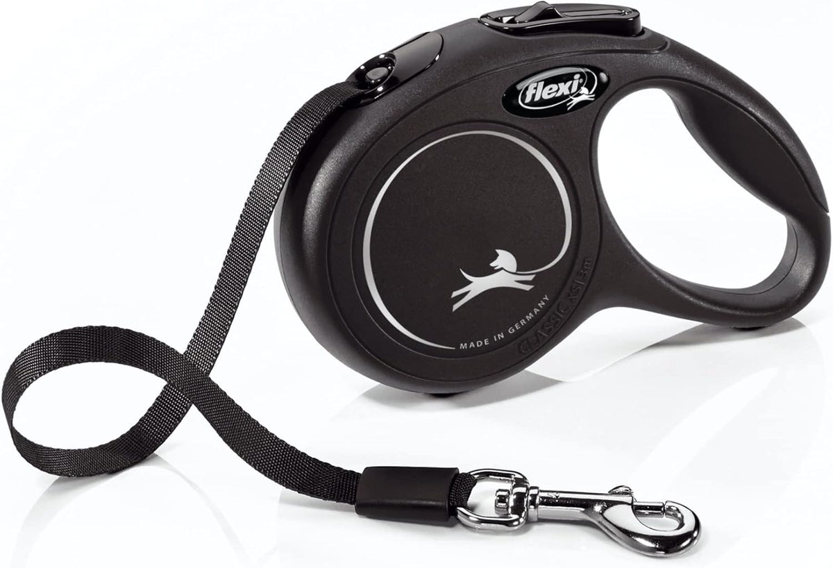® Classic Tape Retractable Dog Leash, Large, 26 ft - Black
