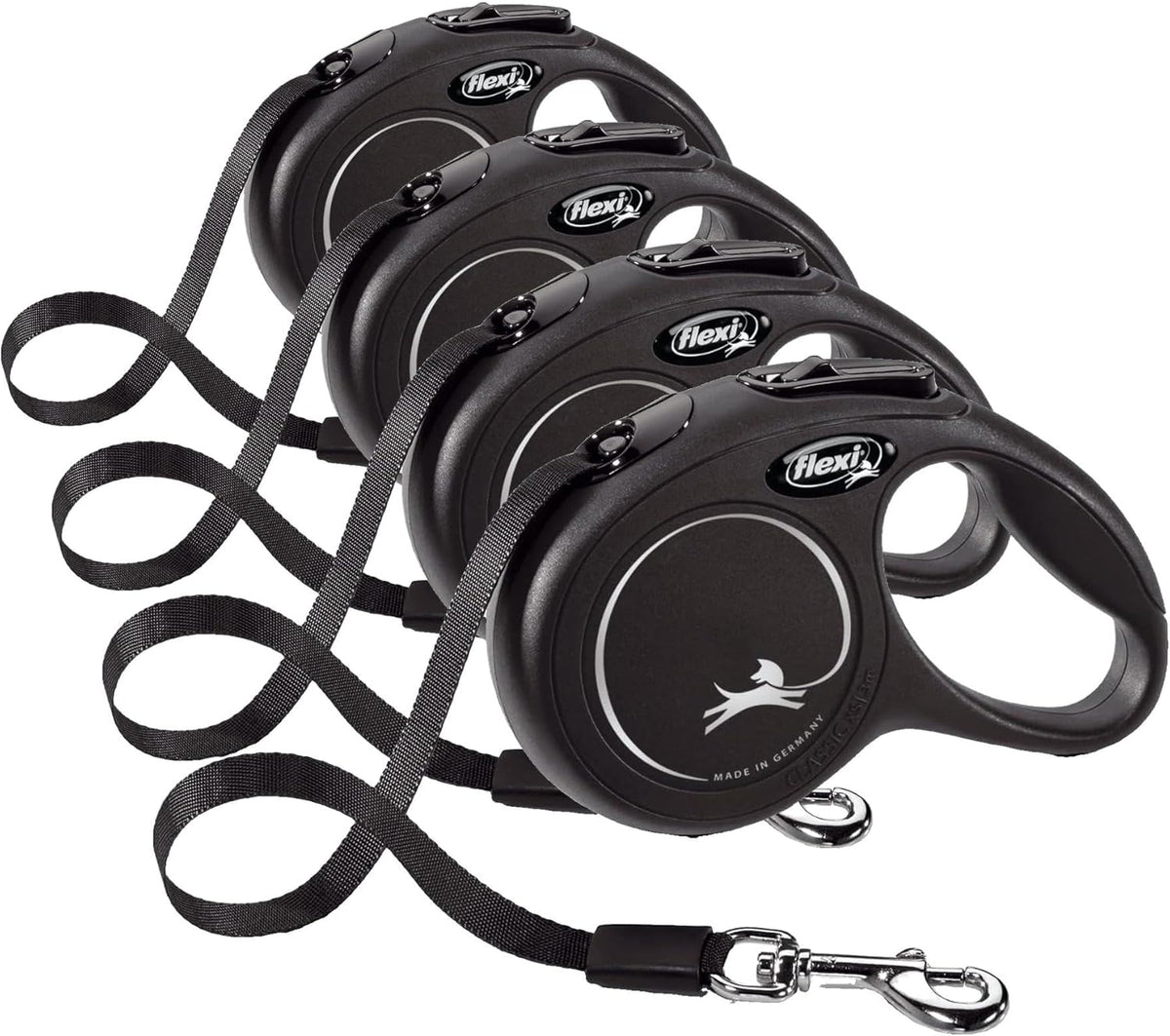 ® Classic Tape Retractable Dog Leash, Large, 26 ft - Black