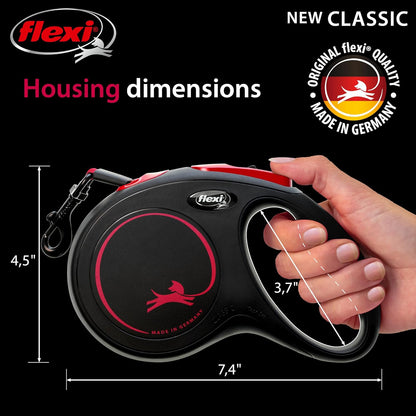 ® Classic Tape Retractable Dog Leash, Large, 26 ft - Black