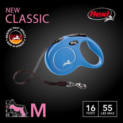 ® Classic Tape Retractable Dog Leash, Large, 26 ft - Black