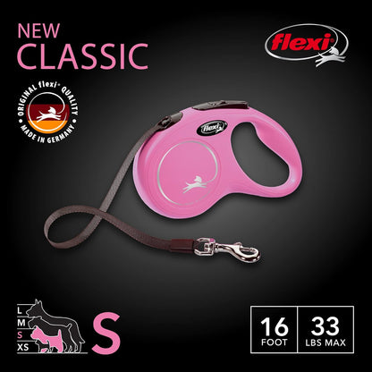 ® Classic Tape Retractable Dog Leash, Large, 26 ft - Black