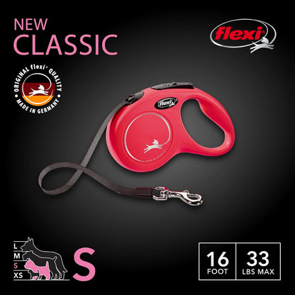 ® Classic Tape Retractable Dog Leash, Large, 26 ft - Black