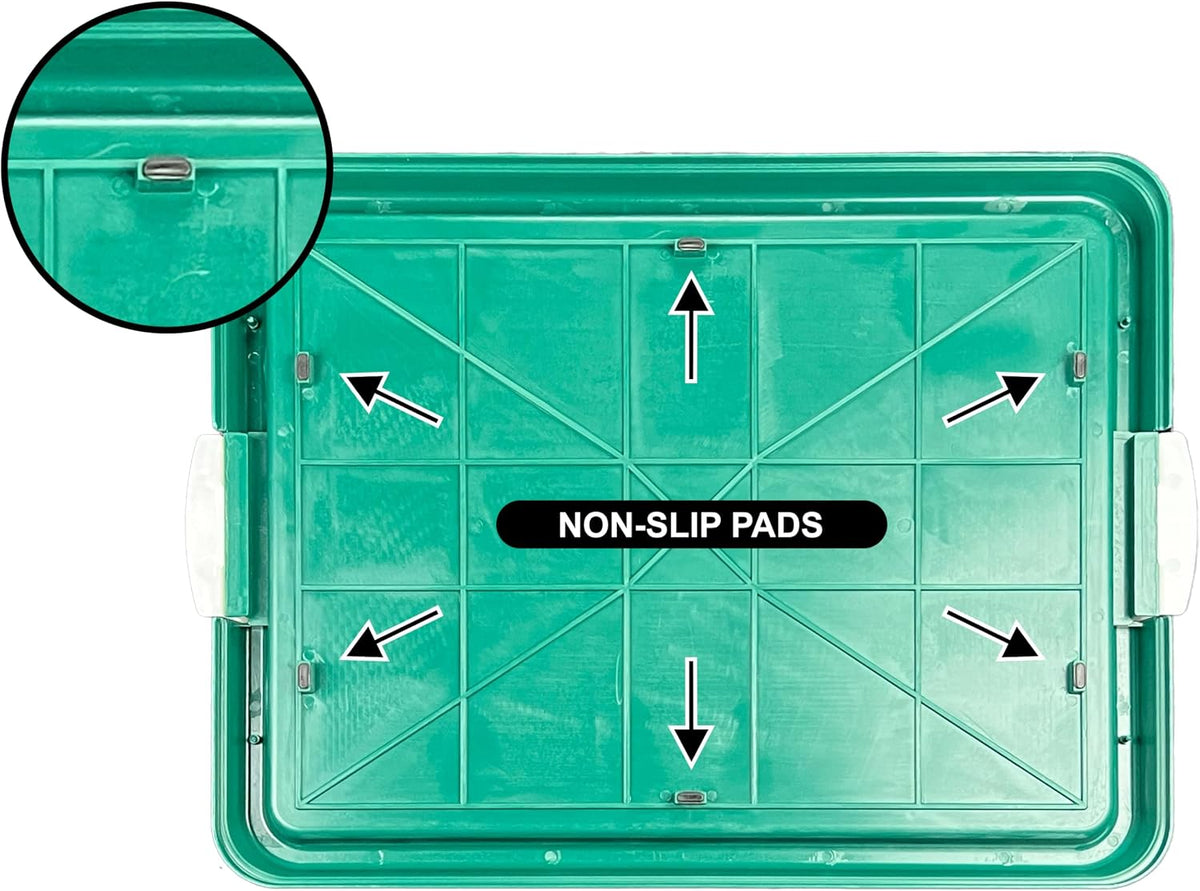 Dog Pee Pad Holder Tray, Puppy Potty Training, 22.5"x16.5", PP Plastic, Snap Lock, 4 Colors (Pink)