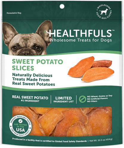 Real Dried Sweet Potato Slices, Grain Free Dog Treats, 16 oz