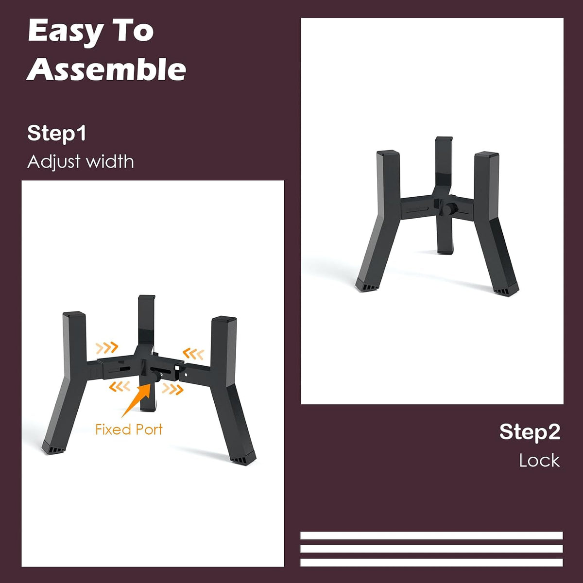 Adjustable Dog Bowl Stand, Tall Elevated Feeder for 7-10.6" Bowls, Metal Single Raised Holder, 11" Tall (Bowl Not Included)