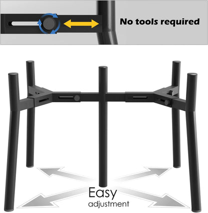 Adjustable Dog Bowl Stand, Tall Elevated Feeder for 7-10.6" Bowls, Metal Single Raised Holder, 11" Tall (Bowl Not Included)