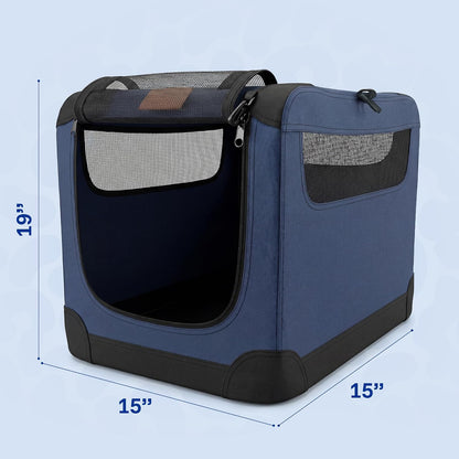 AKC Soft-Sided Dog Travel Crate, Folding Portable Kennel, Small