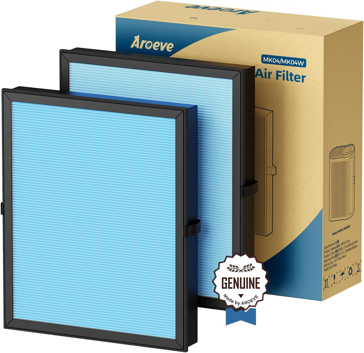 MK04 & AP04 Air Filter Replacement-Pet Dander Version(2 Pack)