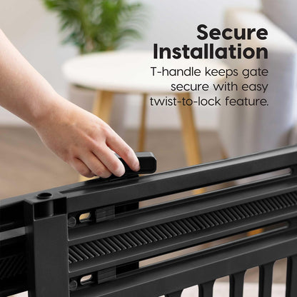 Pet Gate, Adjustable Width, Gray
