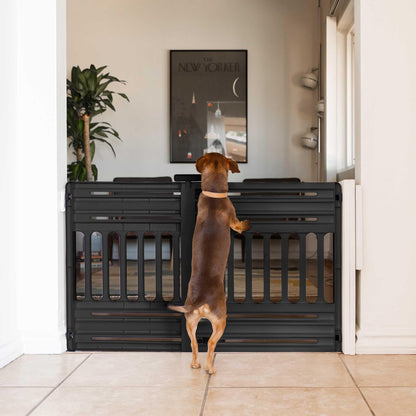 Pet Gate, Adjustable Width, Gray