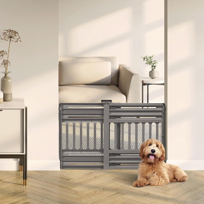 Pet Gate, Adjustable Width, Gray