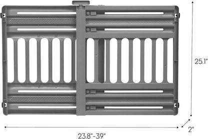 Pet Gate, Adjustable Width, Gray