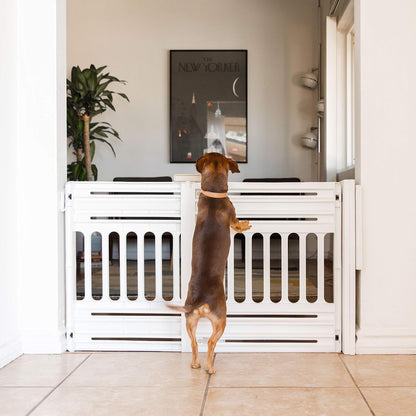 Pet Gate, Adjustable Width, Gray