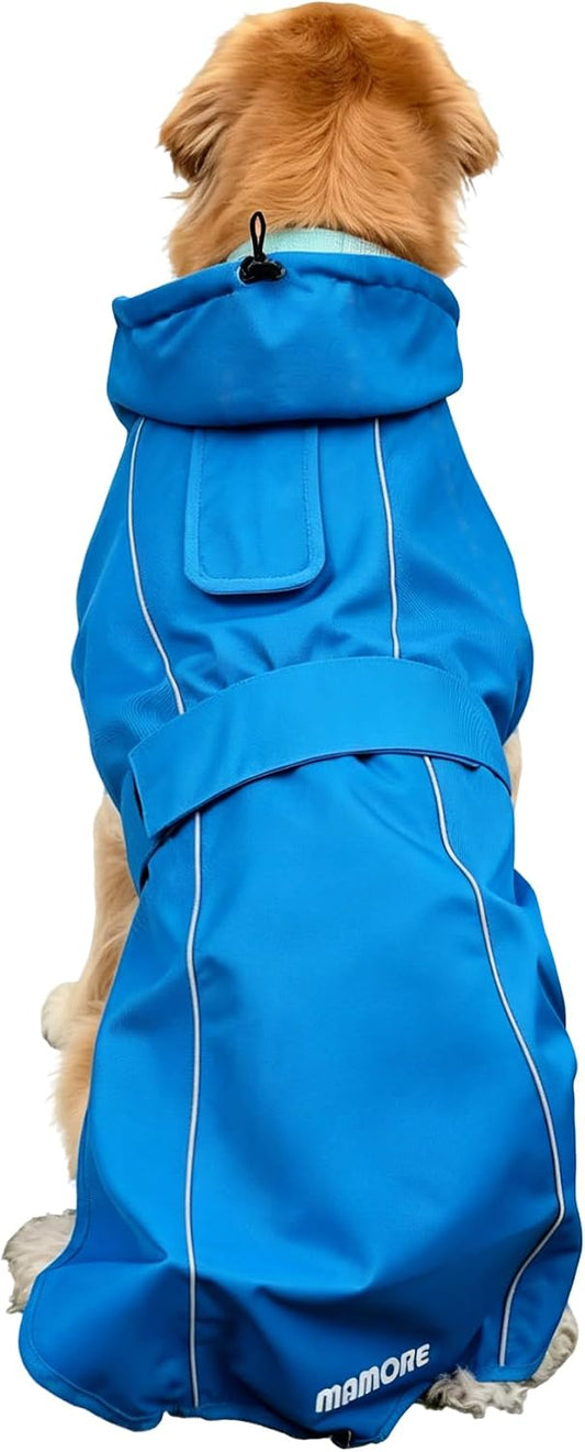 Waterproof Dog Raincoat, Adjustable Lightweight Dog Rain Jacket with Reflective Strip Leash Hole for Small Medium Large Dogs (Pink, Small(9-13lb))