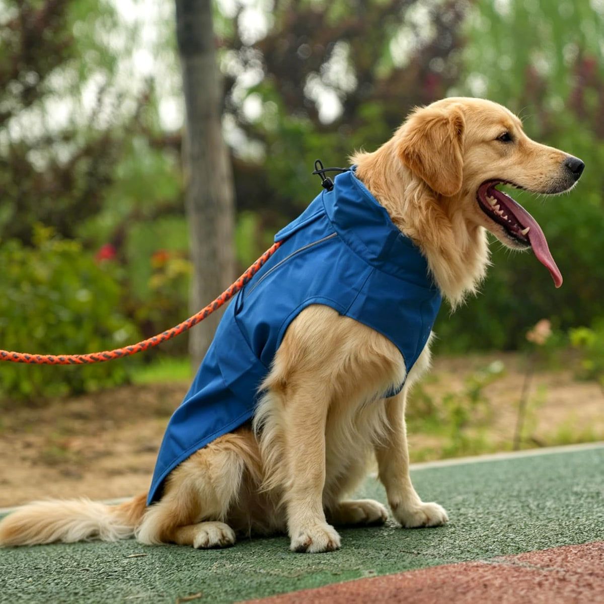 Waterproof Dog Raincoat, Adjustable Lightweight Dog Rain Jacket with Reflective Strip Leash Hole for Small Medium Large Dogs (Pink, Small(9-13lb))