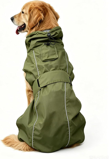 Waterproof Dog Raincoat, Adjustable Lightweight Dog Rain Jacket with Reflective Strip Leash Hole for Small Medium Large Dogs (Pink, Small(9-13lb))