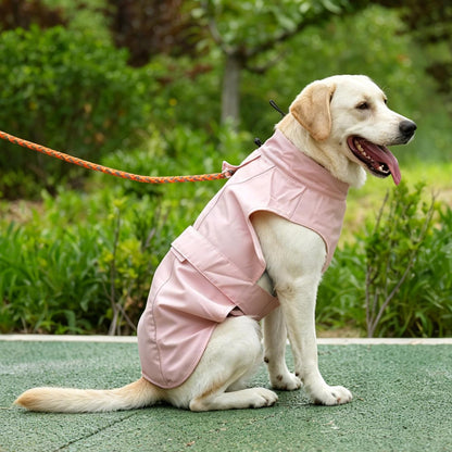 Waterproof Dog Raincoat, Adjustable Lightweight Dog Rain Jacket with Reflective Strip Leash Hole for Small Medium Large Dogs (Pink, Small(9-13lb))