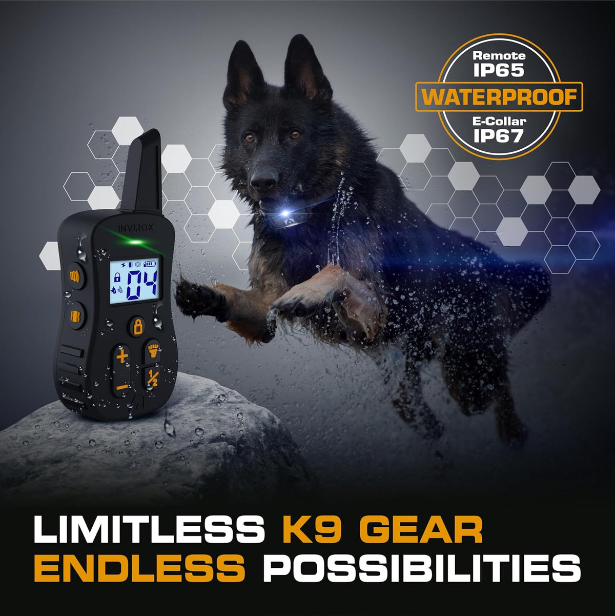 Ultra K9 Dog Training Collar with Remote, 124 Levels E Collar