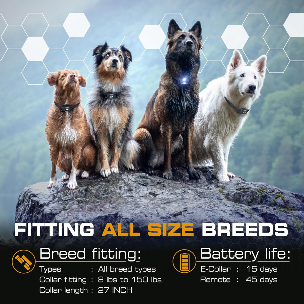 Ultra K9 Dog Training Collar with Remote, 124 Levels E Collar