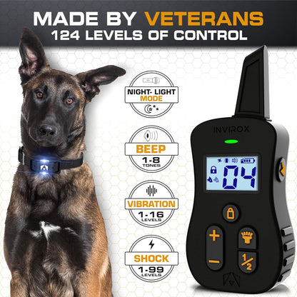 Ultra K9 Dog Training Collar with Remote, 124 Levels E Collar