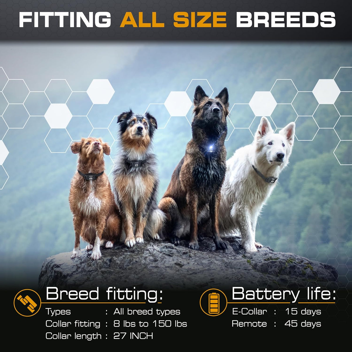 Ultra K9 Dog Training Collar with Remote, 124 Levels E Collar