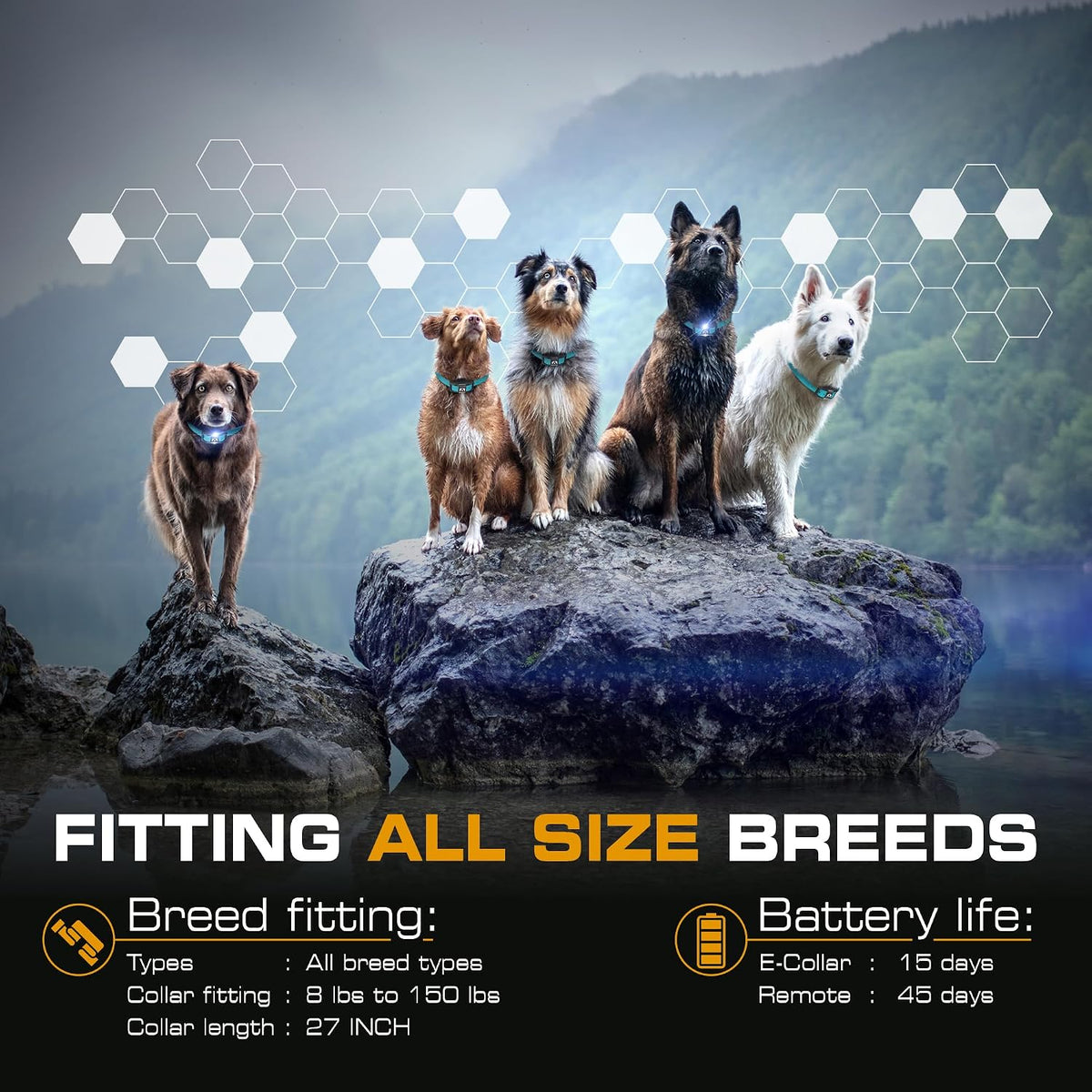 Ultra K9 Dog Training Collar with Remote, 124 Levels E Collar