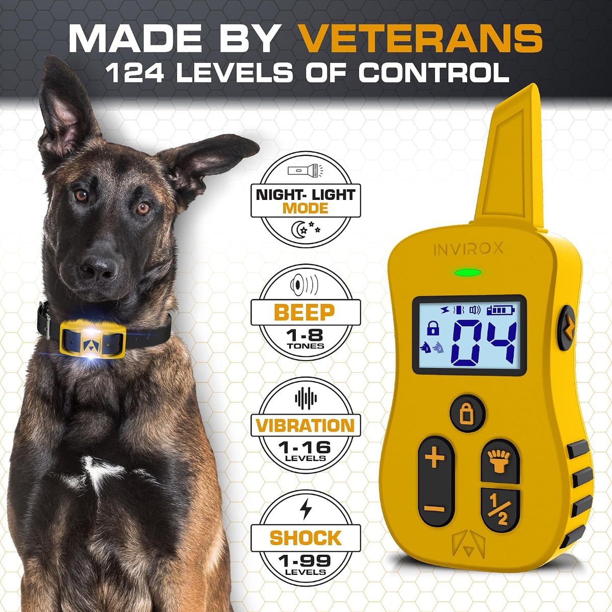 Ultra K9 Dog Training Collar with Remote, 124 Levels E Collar