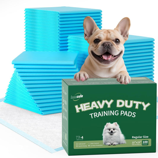 Heavy Duty Puppy Pee Pads 22"x23"-100 Count | Dog Pee Training Pads Super Absorbent & Leak-Proof | Disposable Pet Piddle and Potty Pads for Puppies | Dogs | Doggie| Cats | Rabbits