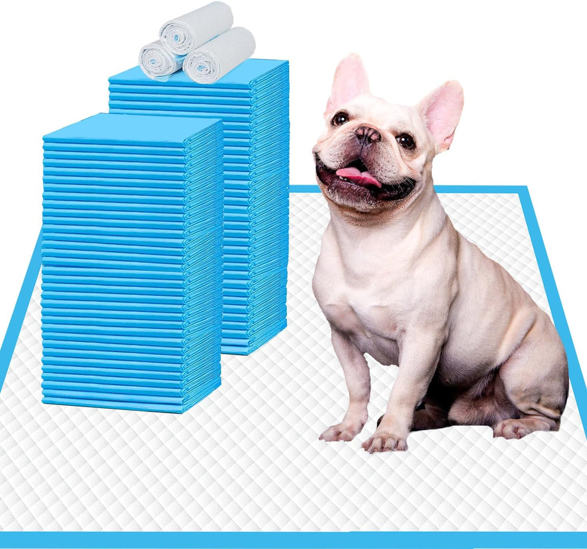 Heavy Duty Puppy Pee Pads 22"x23"-100 Count | Dog Pee Training Pads Super Absorbent & Leak-Proof | Disposable Pet Piddle and Potty Pads for Puppies | Dogs | Doggie| Cats | Rabbits