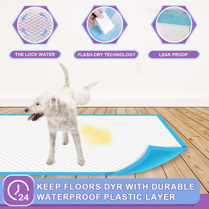 Heavy Duty Puppy Pee Pads 22"x23"-100 Count | Dog Pee Training Pads Super Absorbent & Leak-Proof | Disposable Pet Piddle and Potty Pads for Puppies | Dogs | Doggie| Cats | Rabbits
