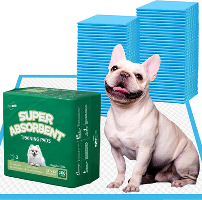 Heavy Duty Puppy Pee Pads 22"x23"-100 Count | Dog Pee Training Pads Super Absorbent & Leak-Proof | Disposable Pet Piddle and Potty Pads for Puppies | Dogs | Doggie| Cats | Rabbits