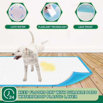 Heavy Duty Puppy Pee Pads 22"x23"-100 Count | Dog Pee Training Pads Super Absorbent & Leak-Proof | Disposable Pet Piddle and Potty Pads for Puppies | Dogs | Doggie| Cats | Rabbits
