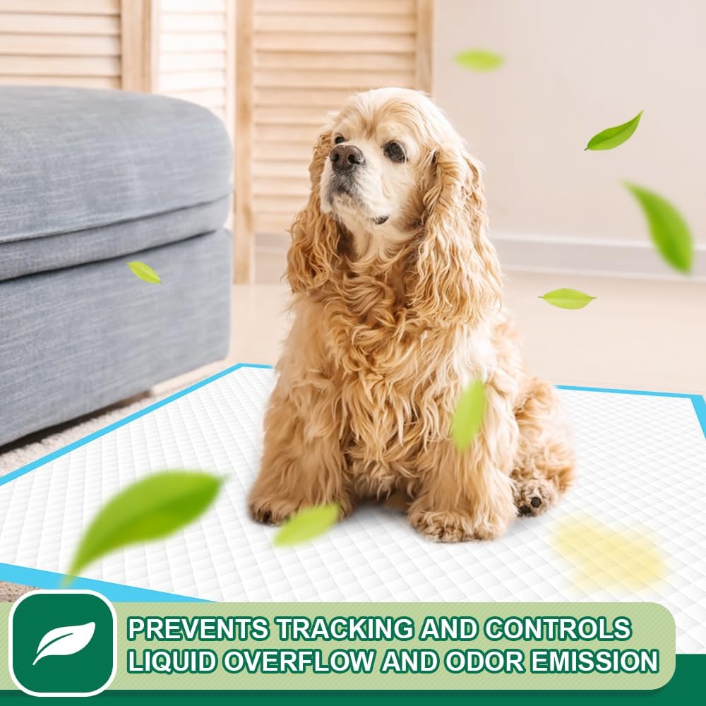 Heavy Duty Puppy Pee Pads 22"x23"-100 Count | Dog Pee Training Pads Super Absorbent & Leak-Proof | Disposable Pet Piddle and Potty Pads for Puppies | Dogs | Doggie| Cats | Rabbits