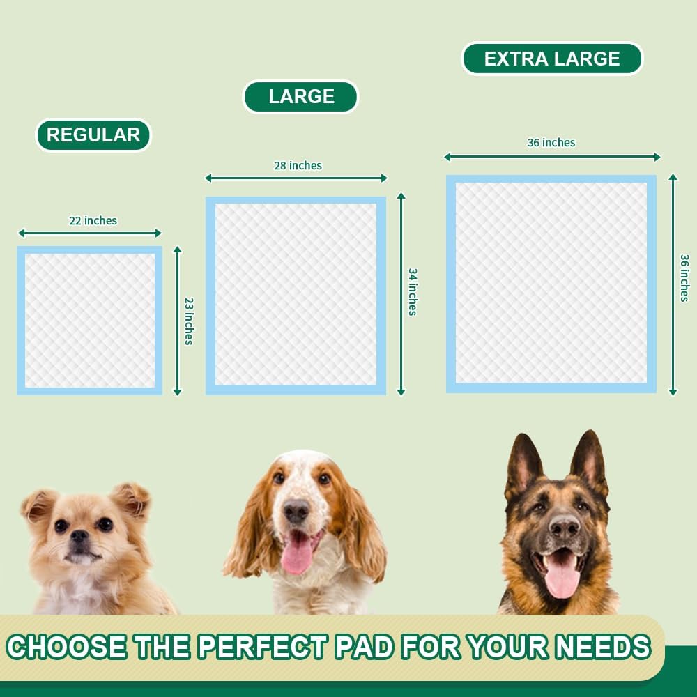 Heavy Duty Puppy Pee Pads 22"x23"-100 Count | Dog Pee Training Pads Super Absorbent & Leak-Proof | Disposable Pet Piddle and Potty Pads for Puppies | Dogs | Doggie| Cats | Rabbits
