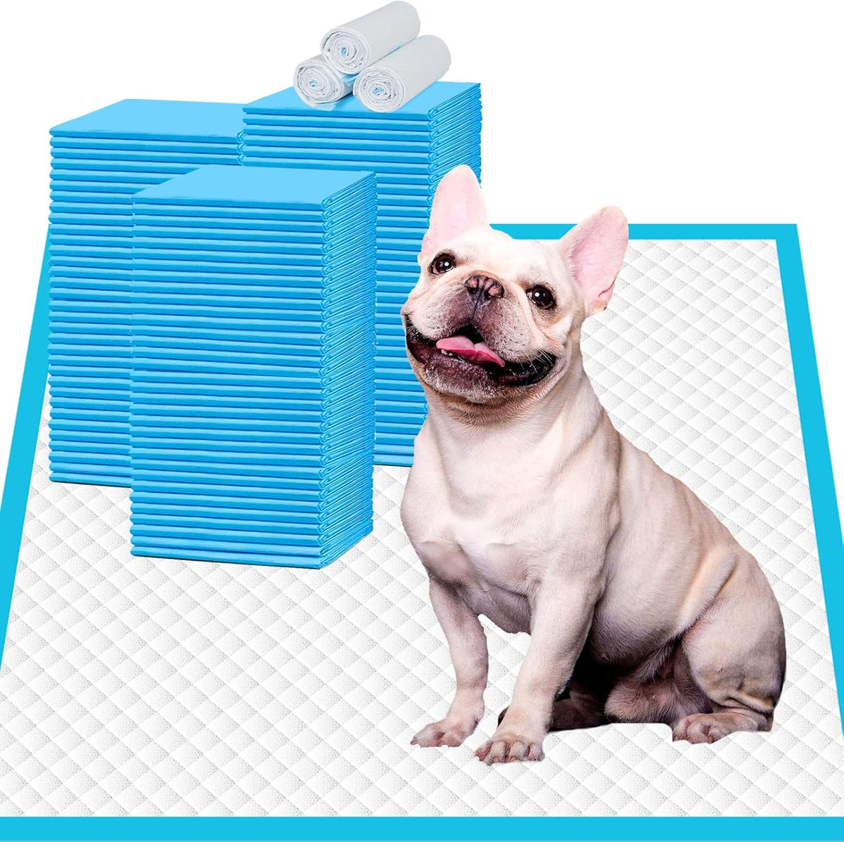 Heavy Duty Puppy Pee Pads 22"x23"-100 Count | Dog Pee Training Pads Super Absorbent & Leak-Proof | Disposable Pet Piddle and Potty Pads for Puppies | Dogs | Doggie| Cats | Rabbits