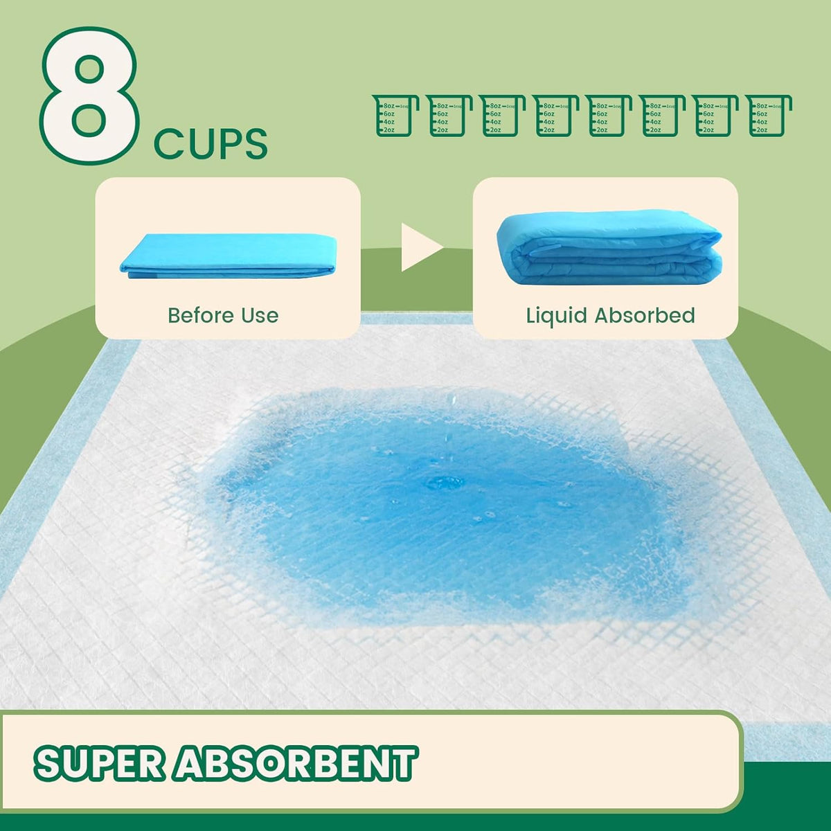Heavy Duty Puppy Pee Pads 22"x23"-100 Count | Dog Pee Training Pads Super Absorbent & Leak-Proof | Disposable Pet Piddle and Potty Pads for Puppies | Dogs | Doggie| Cats | Rabbits