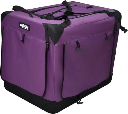 4-Door Folding Soft Dog Crate with Curtains (2-Year Warranty)