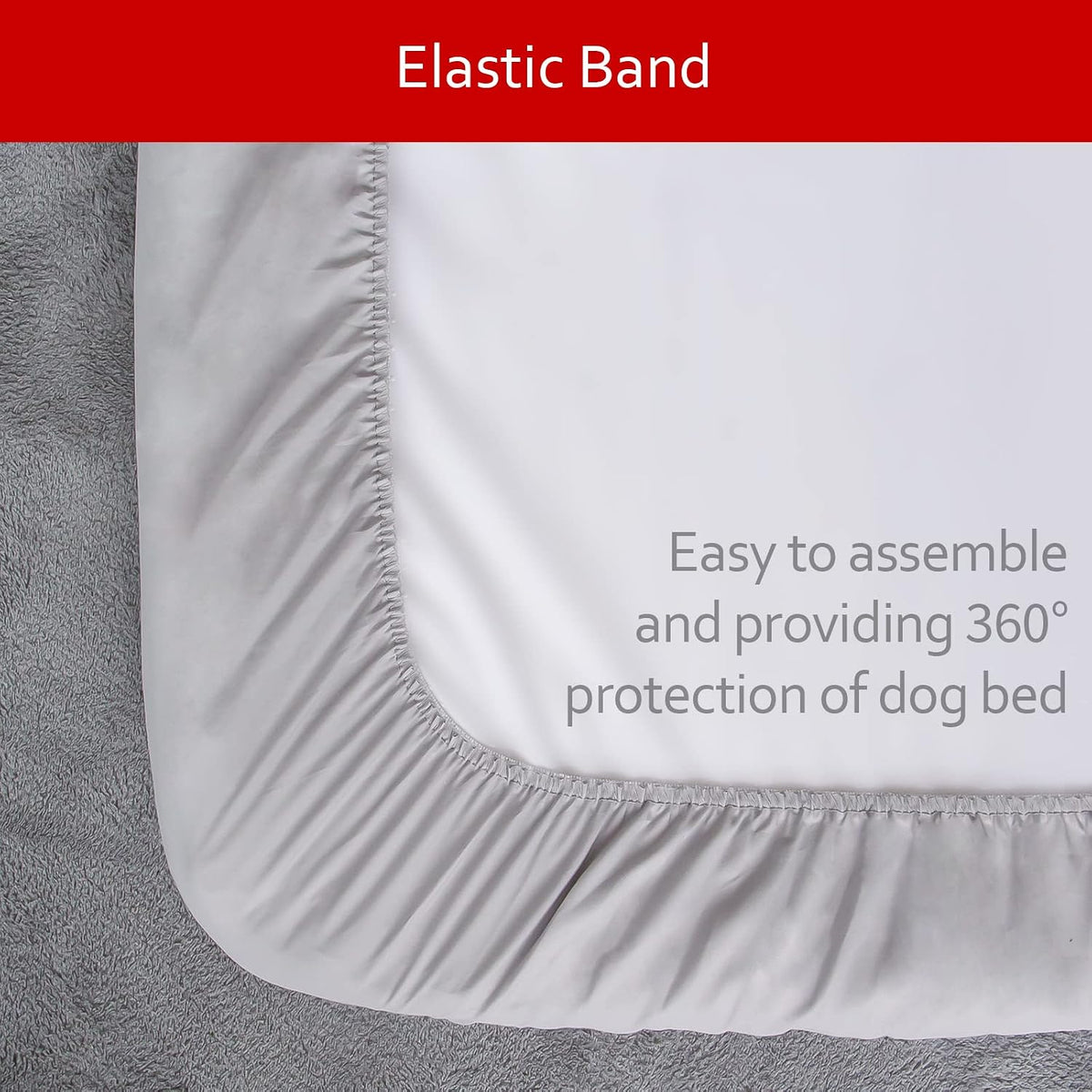 Waterproof Dog Bed Covers Replacement Lovely Grey Star Print, 27x36 Inches | Washable Pet Hair Easy to Remove, Noiseless Quilted Puppy Pet Bed Cover , for Dog/Cat, Cover Only