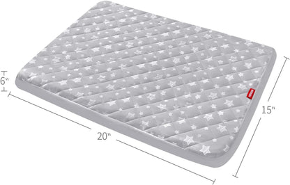 Waterproof Dog Bed Covers Replacement Lovely Grey Star Print, 27x36 Inches | Washable Pet Hair Easy to Remove, Noiseless Quilted Puppy Pet Bed Cover , for Dog/Cat, Cover Only