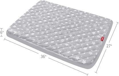 Waterproof Dog Bed Covers Replacement Lovely Grey Star Print, 27x36 Inches | Washable Pet Hair Easy to Remove, Noiseless Quilted Puppy Pet Bed Cover , for Dog/Cat, Cover Only