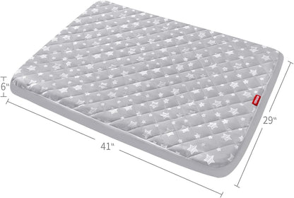 Waterproof Dog Bed Covers Replacement Lovely Grey Star Print, 27x36 Inches | Washable Pet Hair Easy to Remove, Noiseless Quilted Puppy Pet Bed Cover , for Dog/Cat, Cover Only