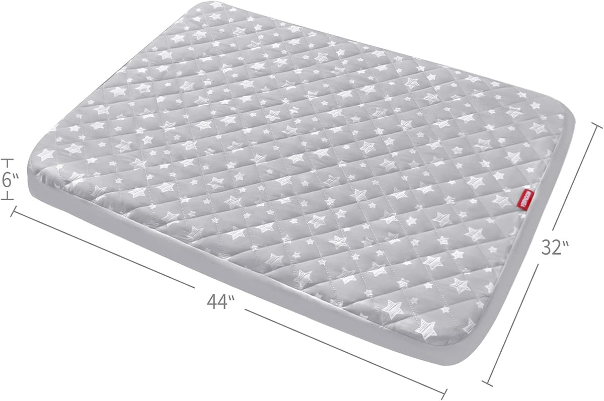 Waterproof Dog Bed Covers Replacement Lovely Grey Star Print, 27x36 Inches | Washable Pet Hair Easy to Remove, Noiseless Quilted Puppy Pet Bed Cover , for Dog/Cat, Cover Only
